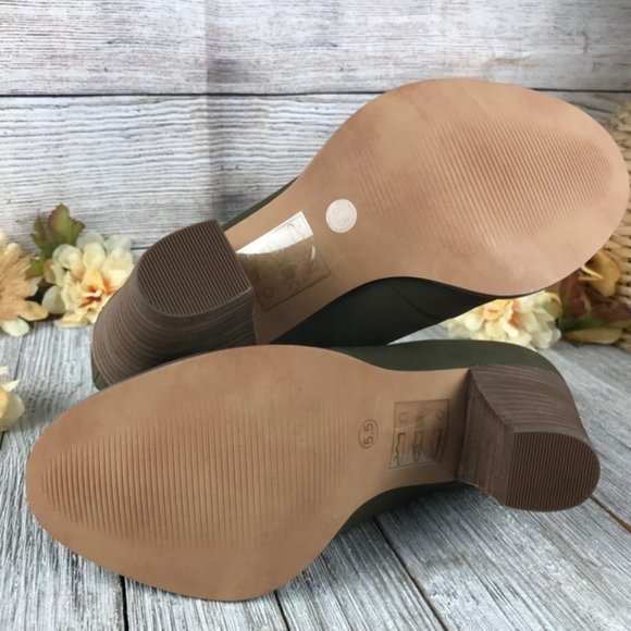 Sole Society Devyn Khaki Goat Nubuck Bootie Size 5.5 - Picture 7 of 10